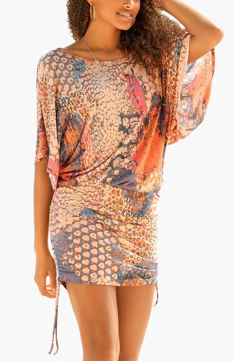 Women's Ruched Drawstring Dress