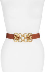 Raina Leather Stretch Belt