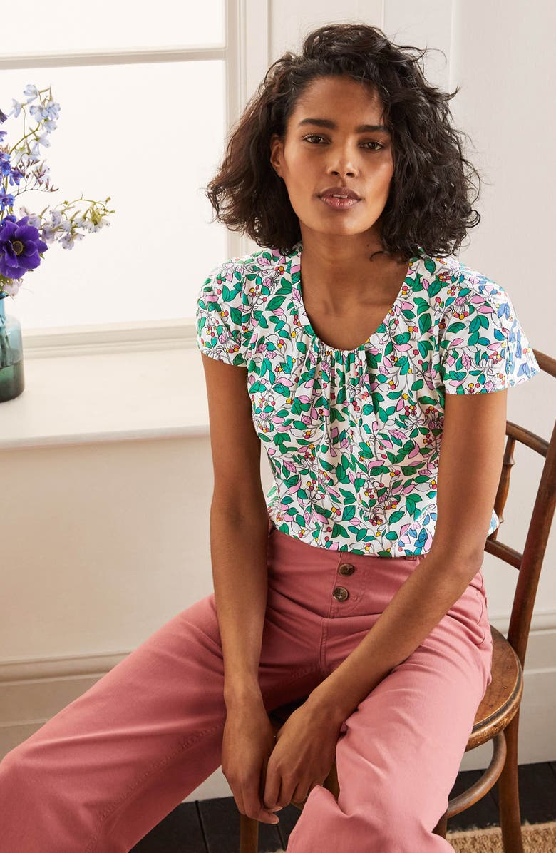 Boden Florence Short Sleeve Top, Alternate, color, 