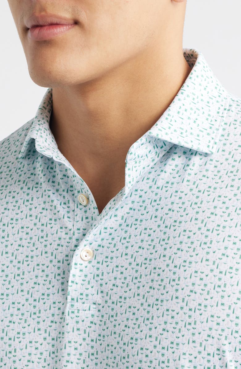 Peter Millar Cheers Performance Jersey Polo, Alternate, color, White