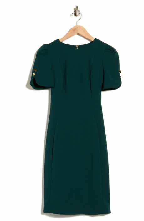 Puff Short Sleeve Sheath Dress