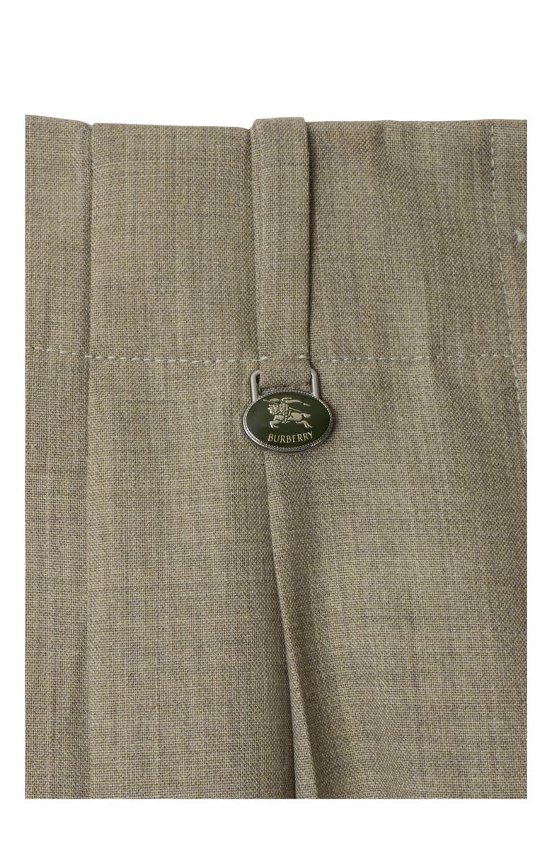 Burberry Wool Tailored Trousers, Alternate, color, Olive Drab