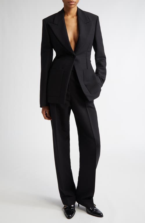 Ferragamo One-button Blazer In Nero