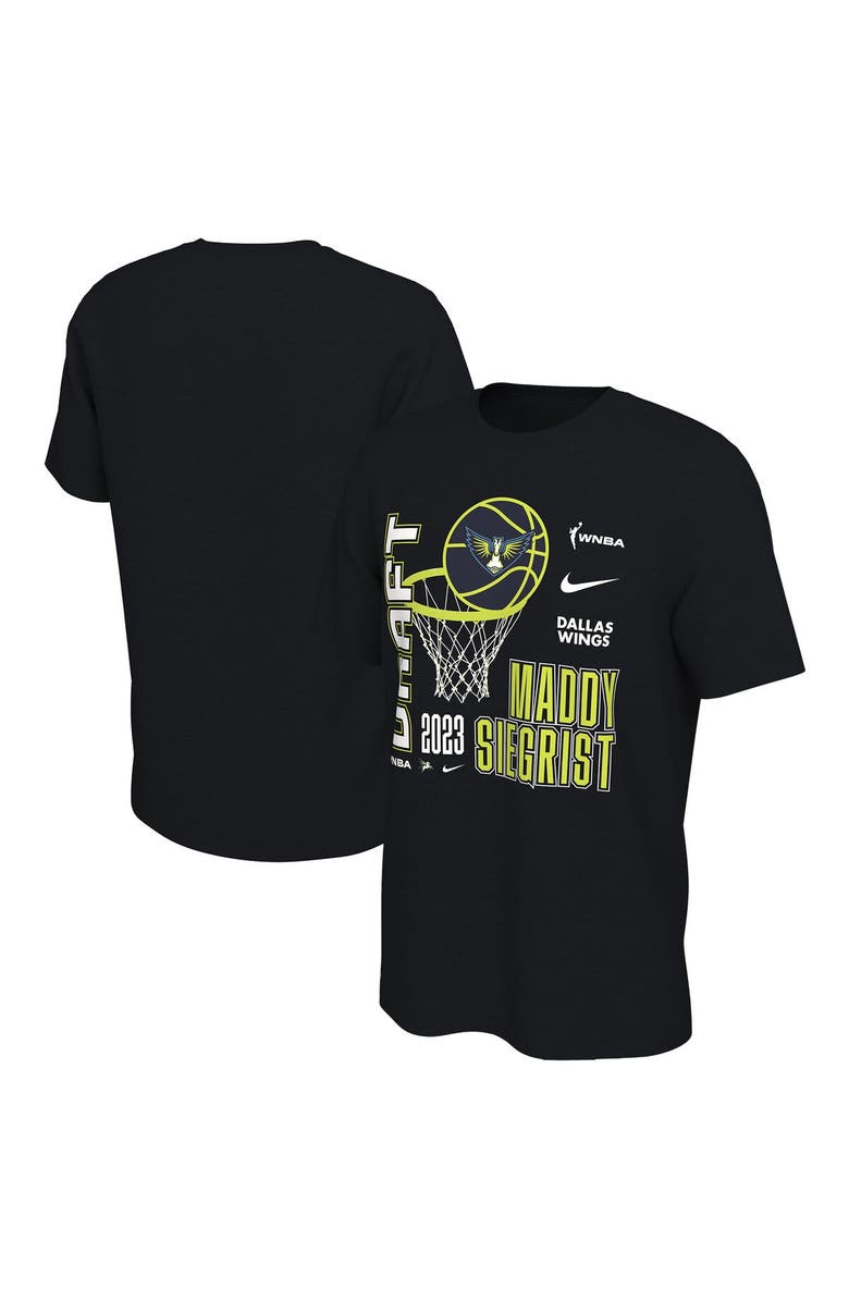 Nike Unisex Nike Maddy Siegrist Black Dallas Wings 2023 WNBA Draft Name & Number T-Shirt, Main, color, Black