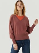 Majestic Filatures Cashmere Long Sleeve Pullover V-Neck