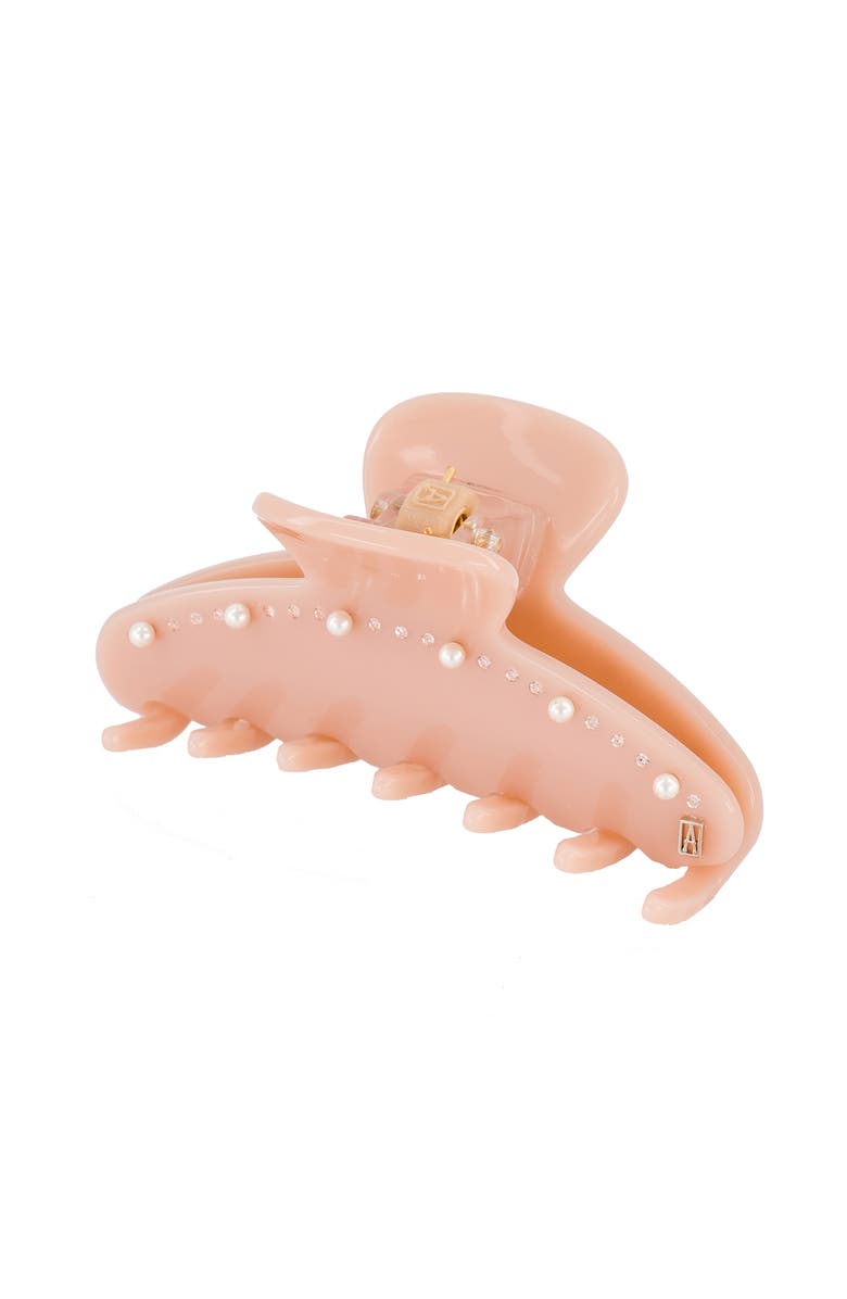 Alexandre de Paris Perle acetate hair clip, Alternate, color, Pink