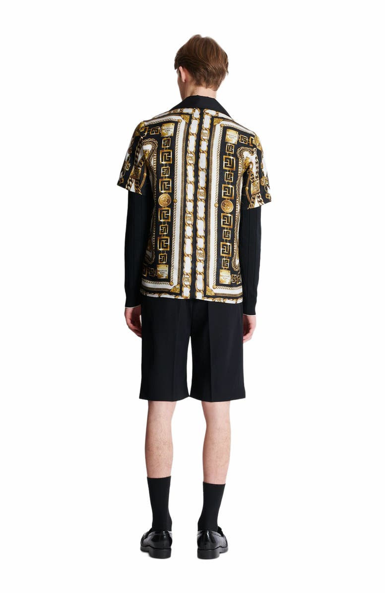 Balmain Printed Pyjama Shirt With Foulard Chaînes Pattern, Alternate, color, Multicolor