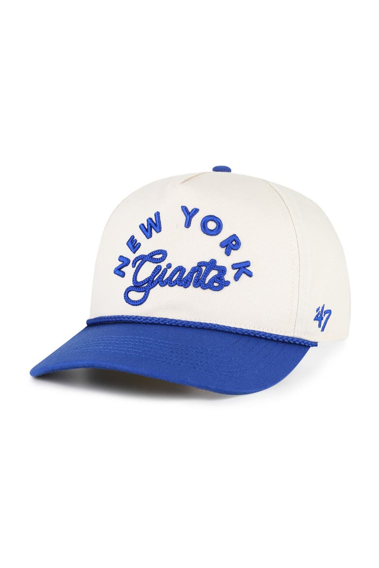 Women's '47 Natural New York Giants Rope Script Hitch Adjustable Hat, Main, color, Natural