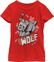 MINECRAFT Girls' Wolf Graphic Tee