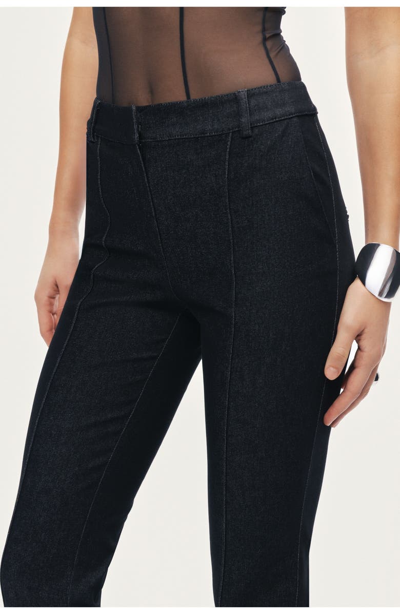 Nocturne High-Rise Tailored Straight-Leg Pants, Alternate, color, Black