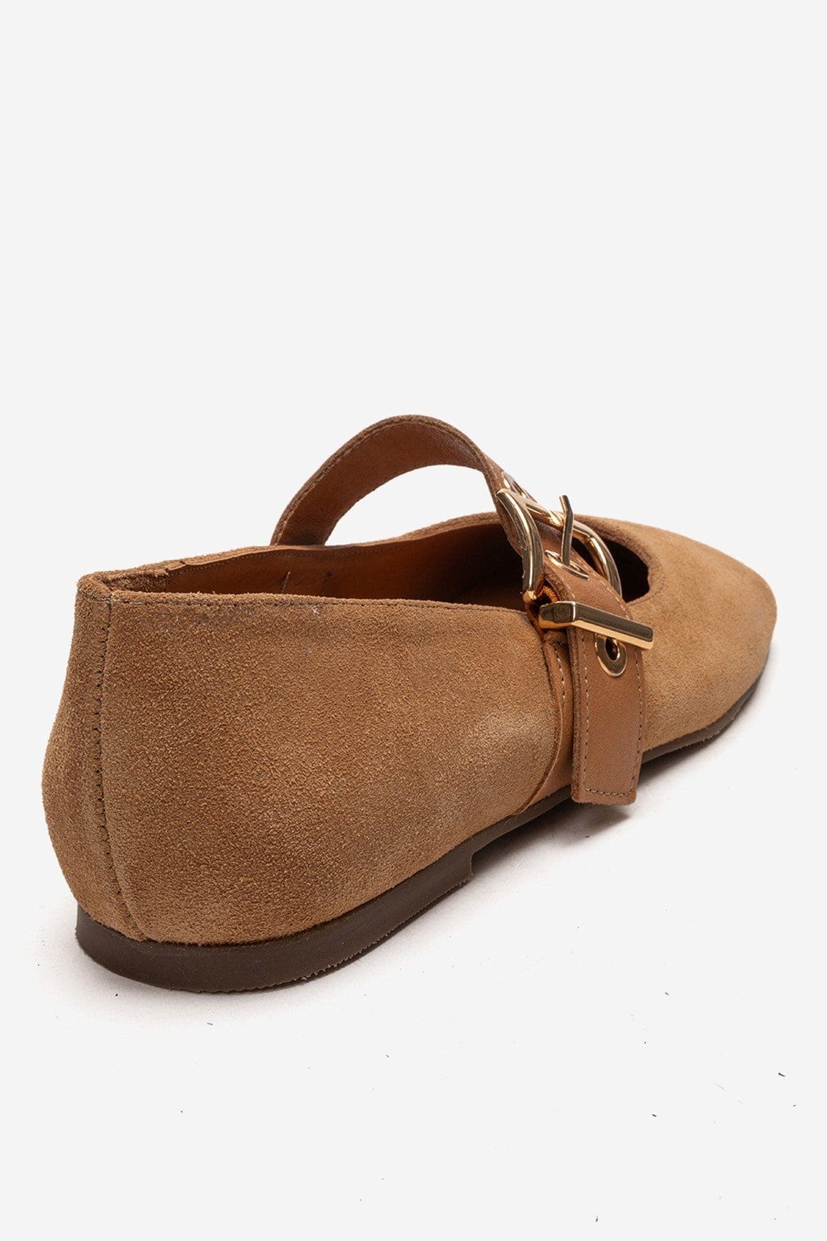 Forever & Always Shoes Jonas Leather Ballet Flat, Alternate, color, Cognac Suede