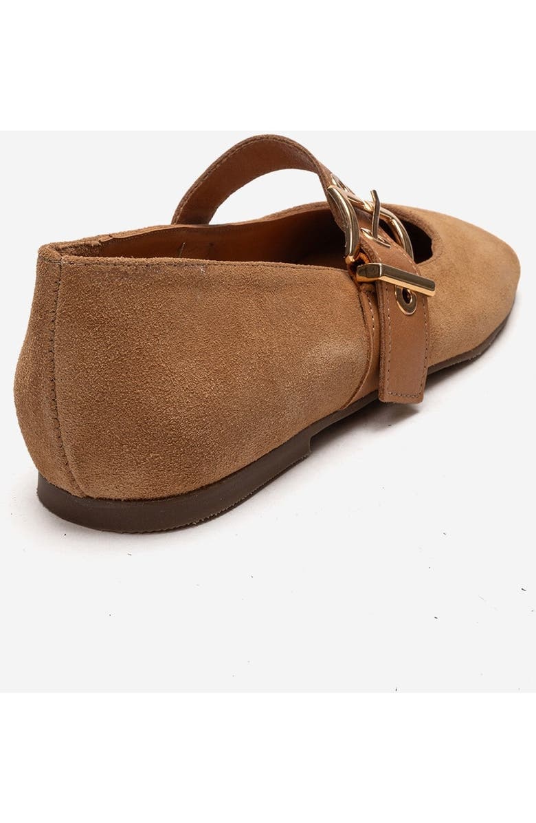 Forever & Always Shoes Jonas Leather Ballet Flat, Alternate, color, Cognac Suede