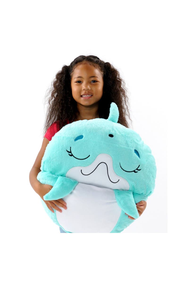 Happy Nappers Pillow & Sleepy Sack Medium Dolphin Disco 54 Inch x 20 Inch, Alternate, color, Blue