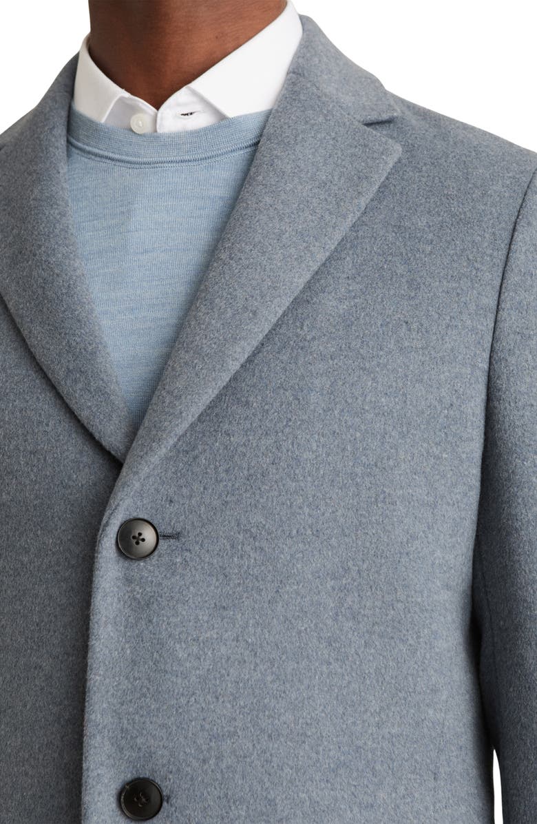 Reiss Clarke Overcoat, Alternate, color, Soft Blue Melange