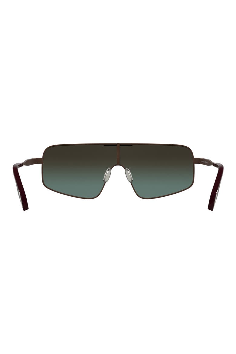 58mm Gradient Modified Rectangular Shield Sunglasses, Alternate, color, MATTE BURGUNDY