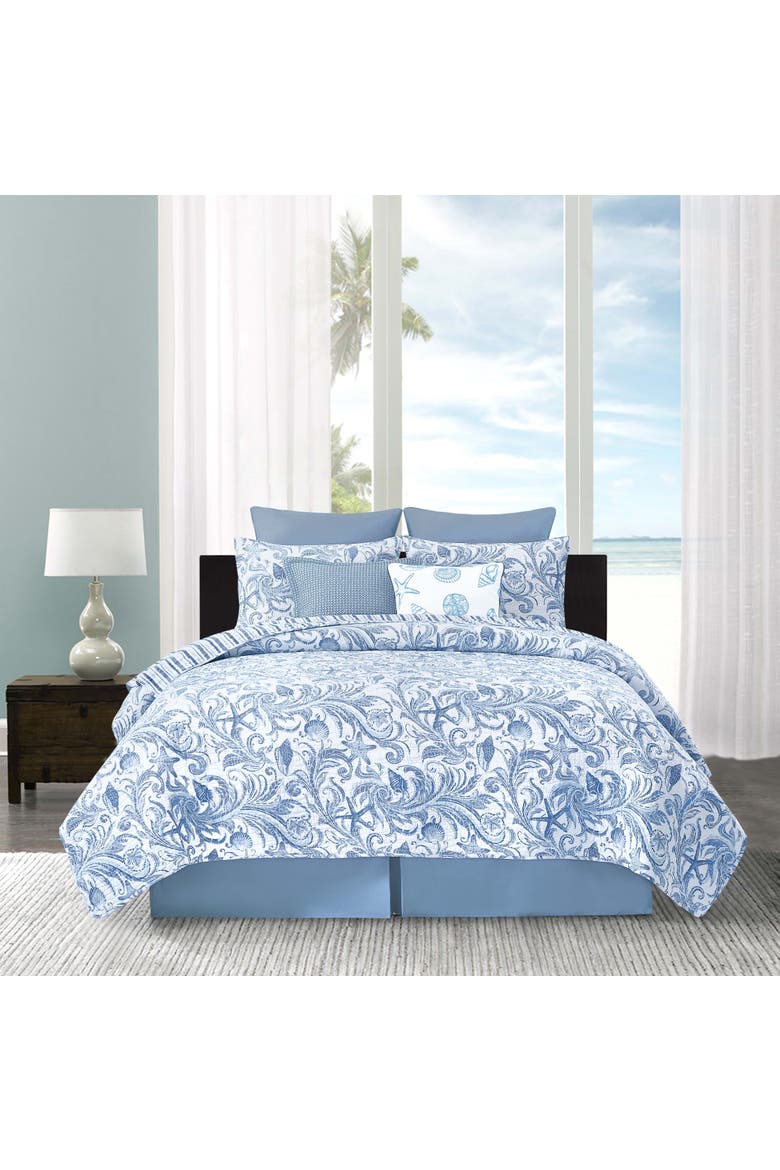 Tidal Waves Full/Queen 3-Piece Quilt Bedding Set, Alternate, color, Blue