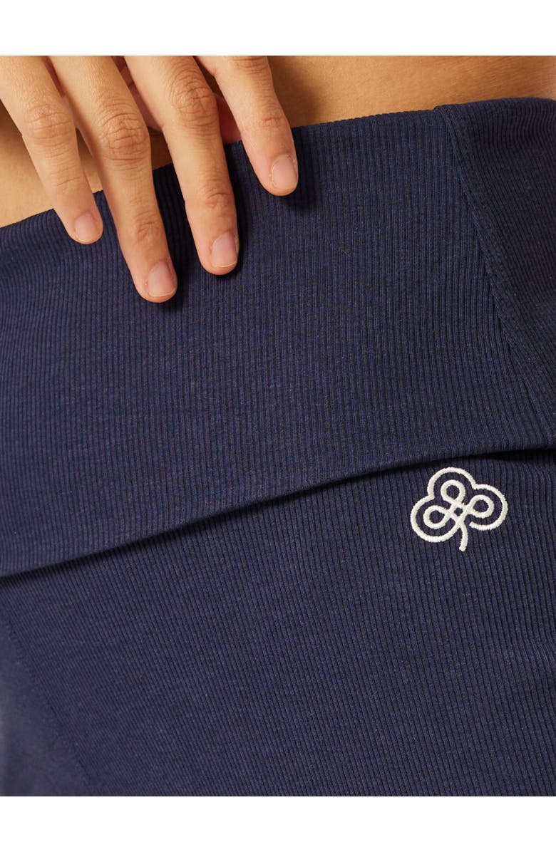 Be Athletica Essential Everyday Foldover Flared Pants, Alternate, color, Midnight