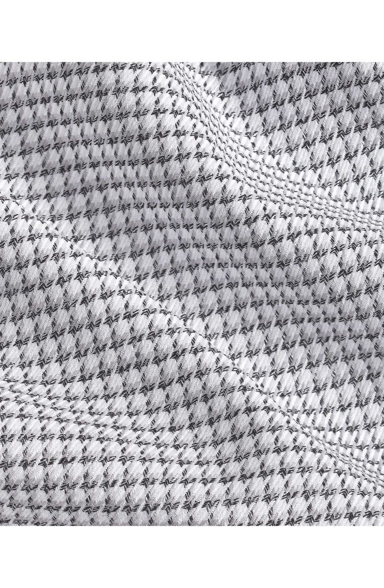 David Donahue Trim Fit Jaspé Micro Twill Cotton Dress Shirt, Alternate, color, Charcoal