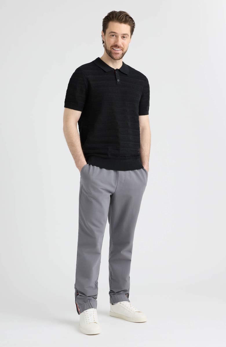 Hunter Portier Polo Sweater, Alternate, color, Black