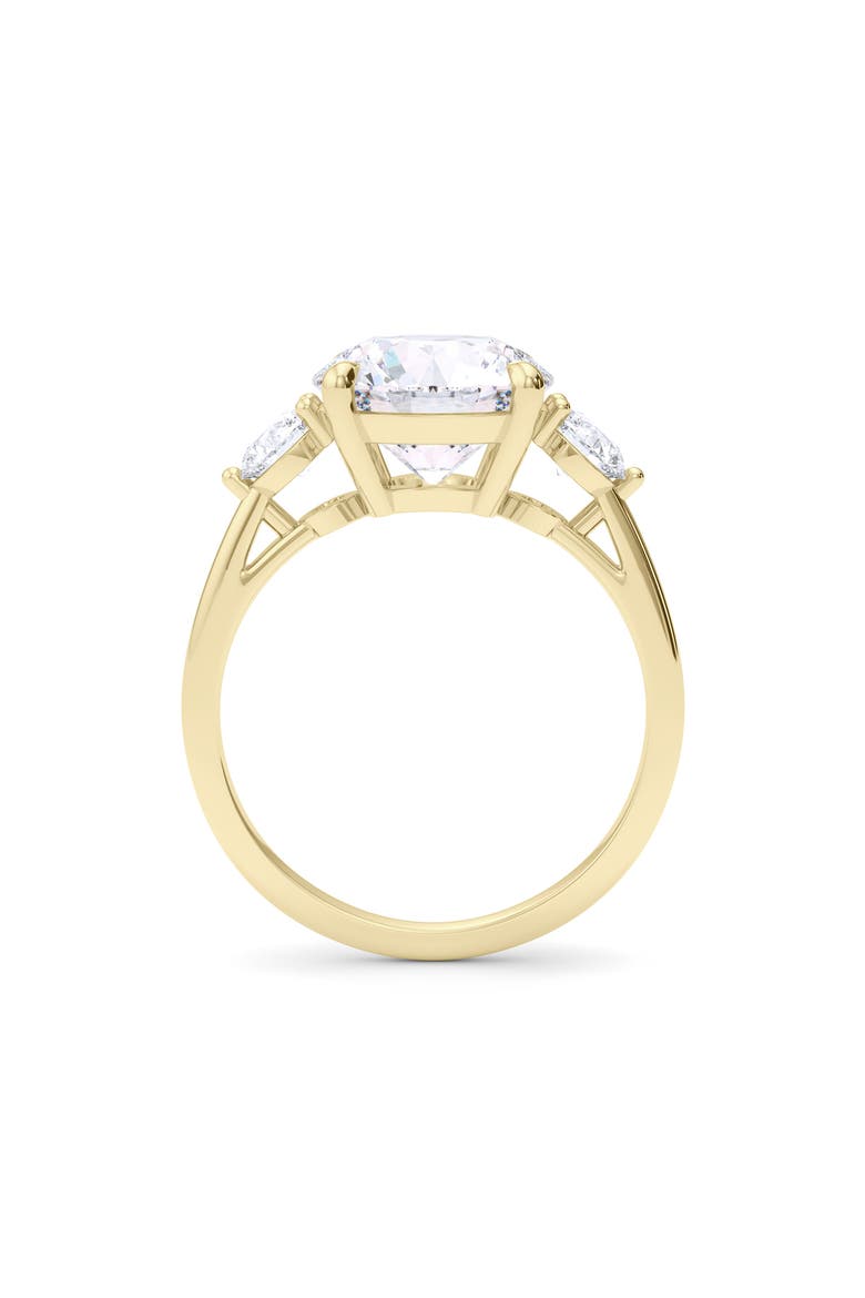 Three Stone Round Cut Lab Created Diamond Ring, Alternate, color, 2.50 CTW 18K YELLOW GOLD