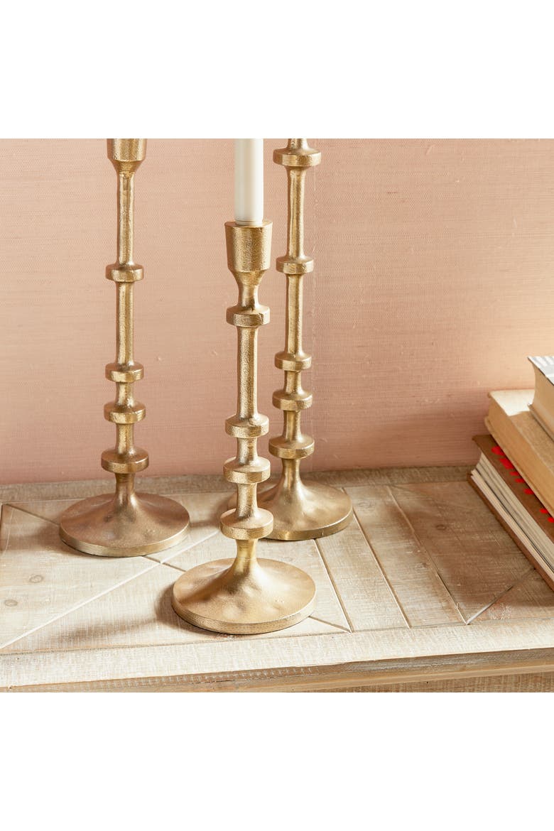 Abacus Taper Holders Set of 3, Alternate, color, Gold