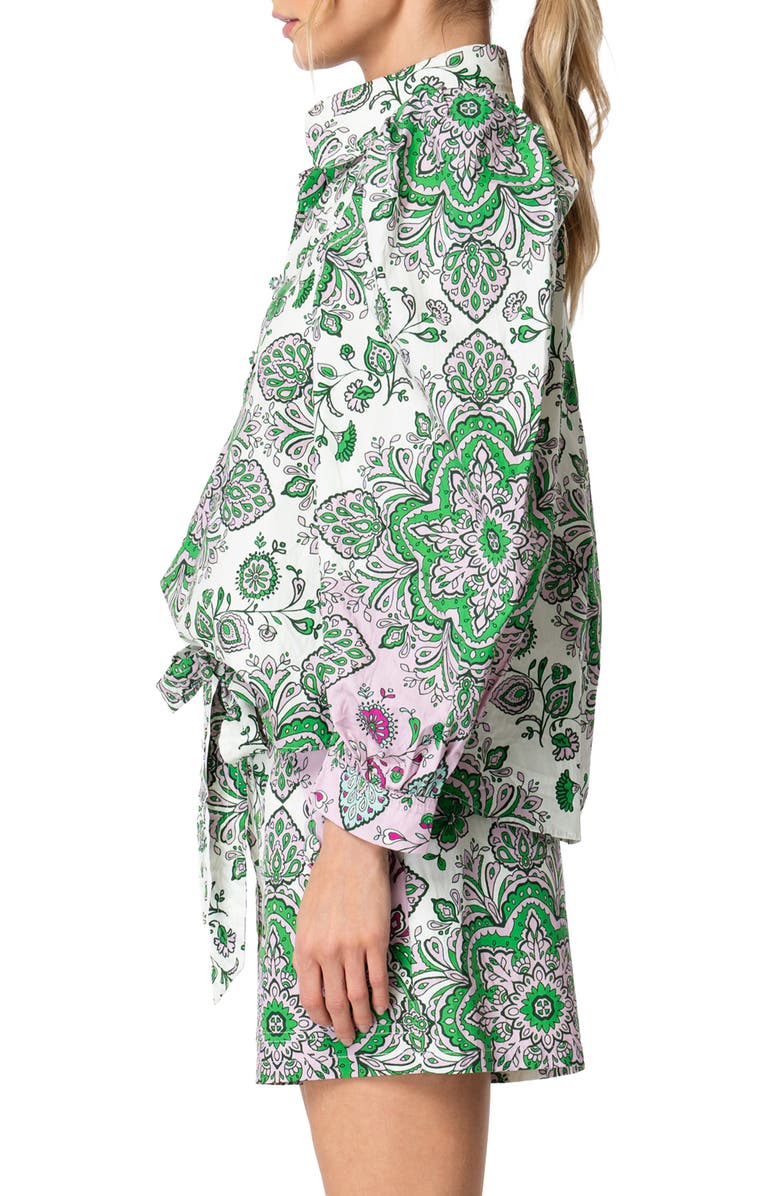 CIEBON Krisa Puff Sleeve Top, Alternate, color, Green Multi