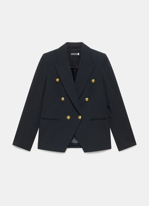 Mint Velvet Double Breasted Blazer In Black