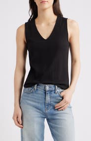 Wit & Wisdom V-Neck Rib Tank