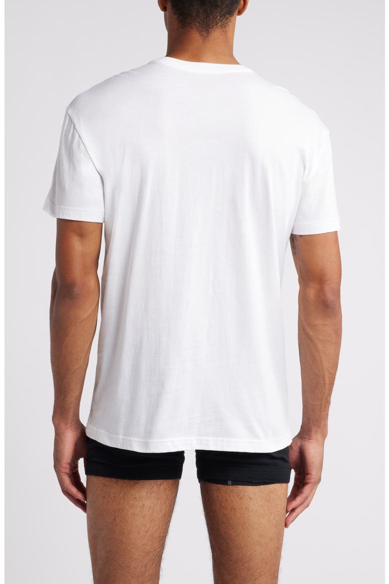 3-Pack Cotton V-Neck Undershirts, Alternate, color, WHITE