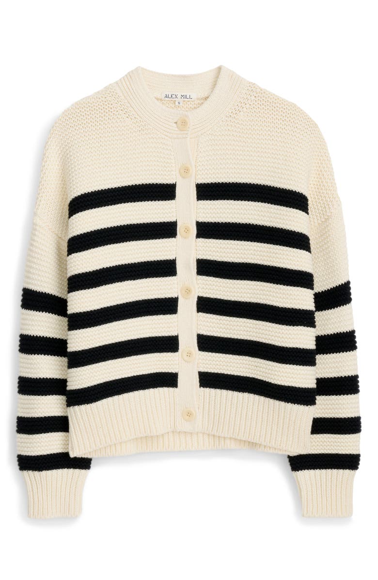 Alex Mill Nico Stripe Cotton Cardigan, Main, color, 
