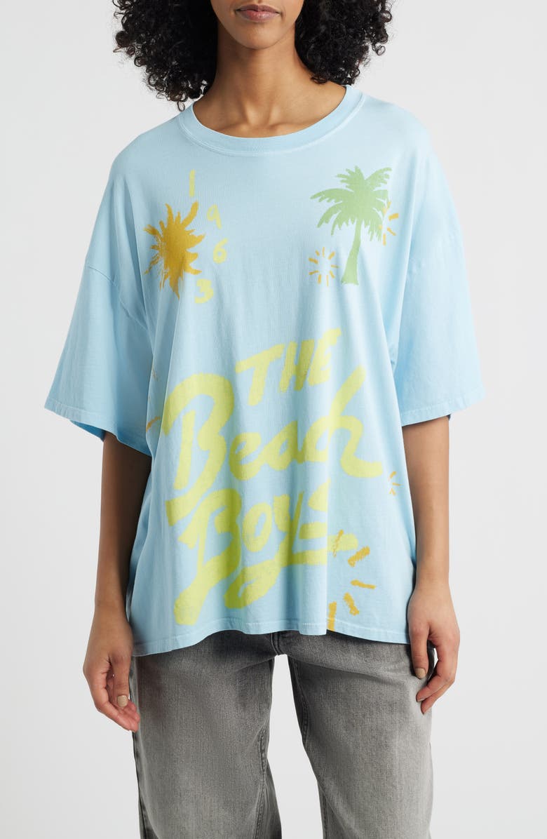 Daydreamer Beach Boys Doodle Graphic T-Shirt, Main, color, Bluey