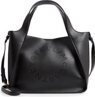 Stella McCartney Perforated Logo Faux Leather Satchel