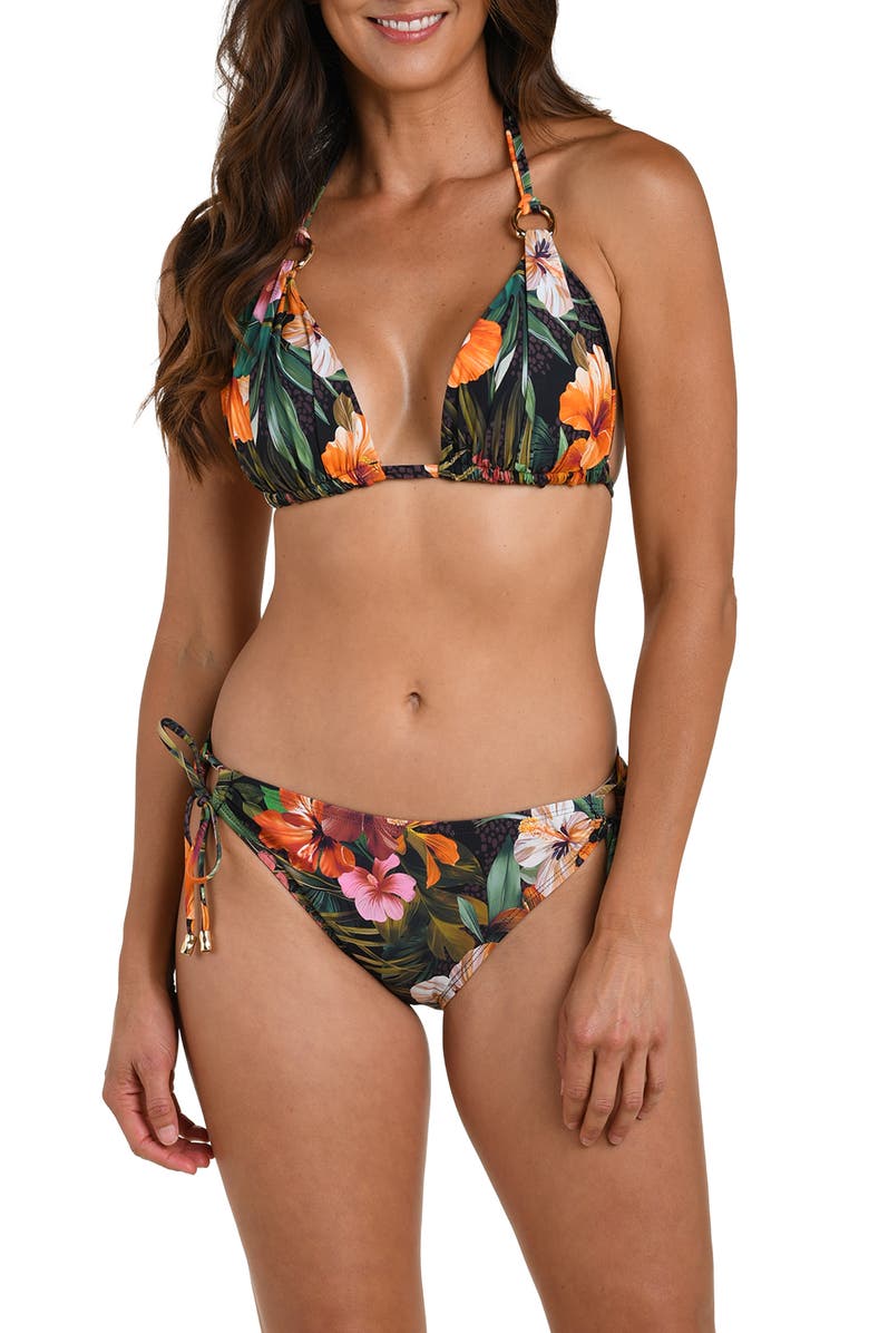 La Blanca Tropical Hideaway Triangle Bikini Top, Alternate, color, Tropical Multi