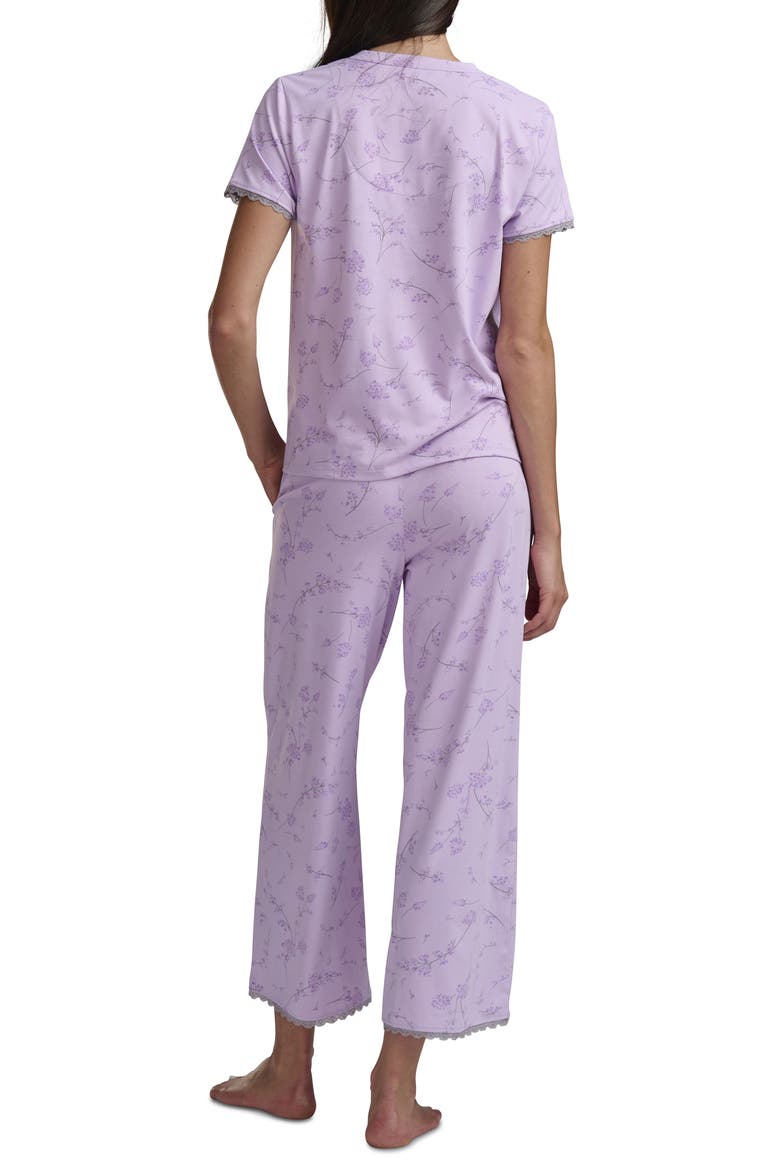Print Crop Pajamas, Alternate, color, LAVENDER BLOOM