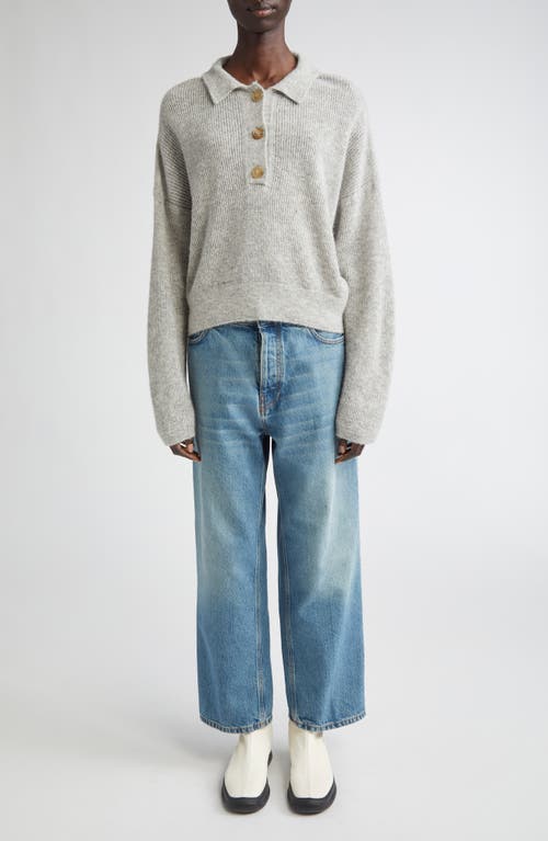 Haikure Vicky Alpaca & Wool Blend Rib Polo In Gray