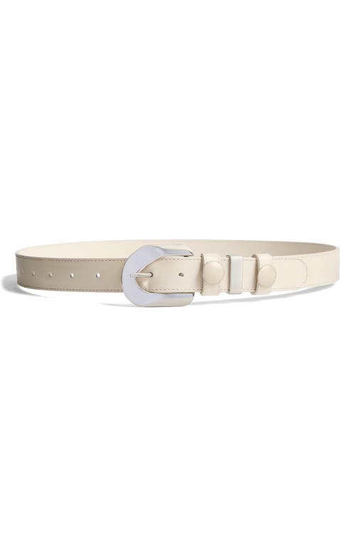 Altuzarra Western Boho Leather Belt in Ivory at Nordstrom, Size Large