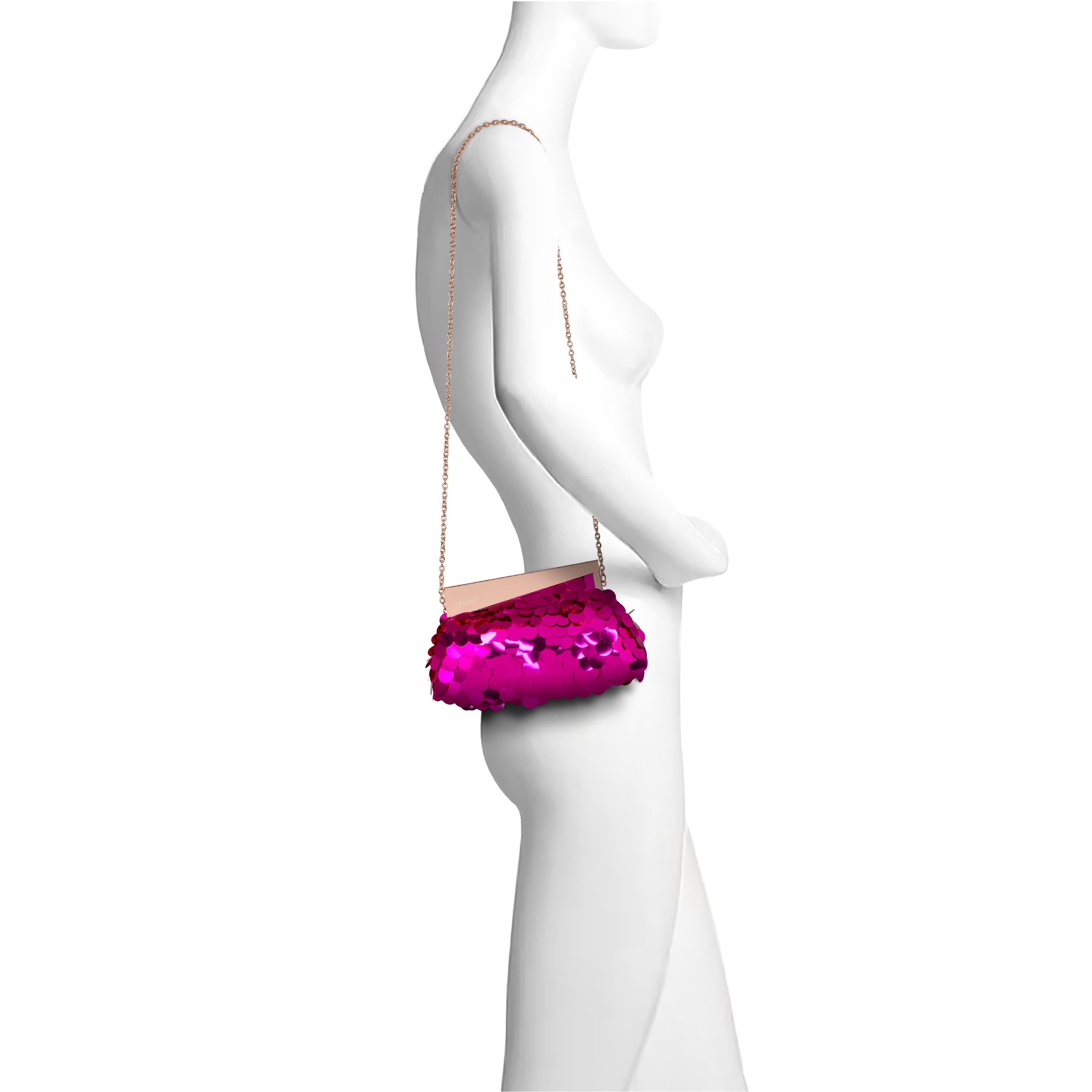 Edie Pouch Clutch, Alternate, color, Hot Pink