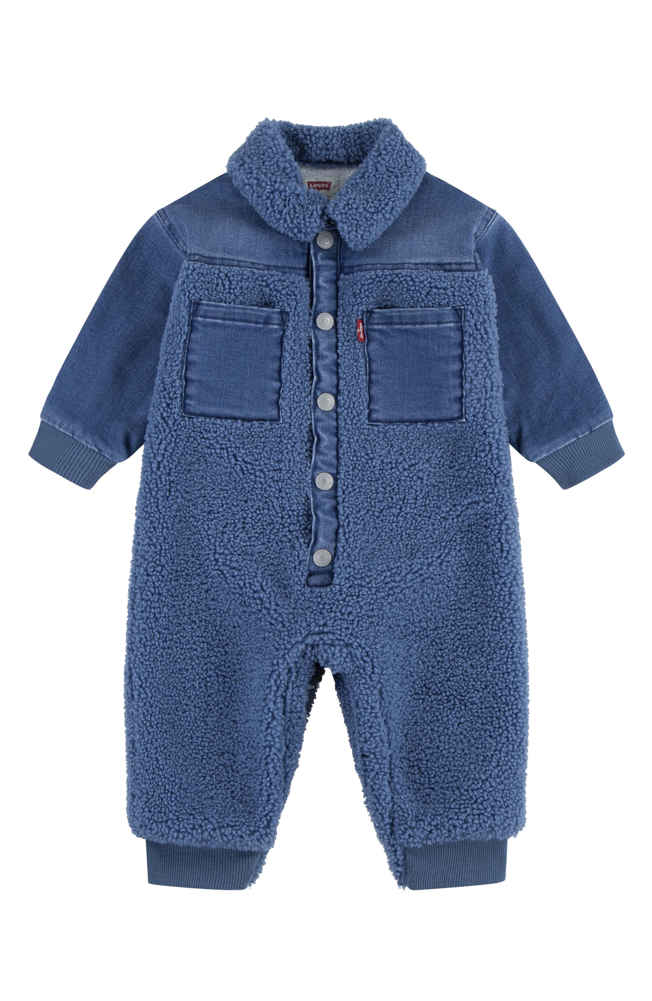 Levi's Denim & Fleece Romper - Blue Horizon, 18M
