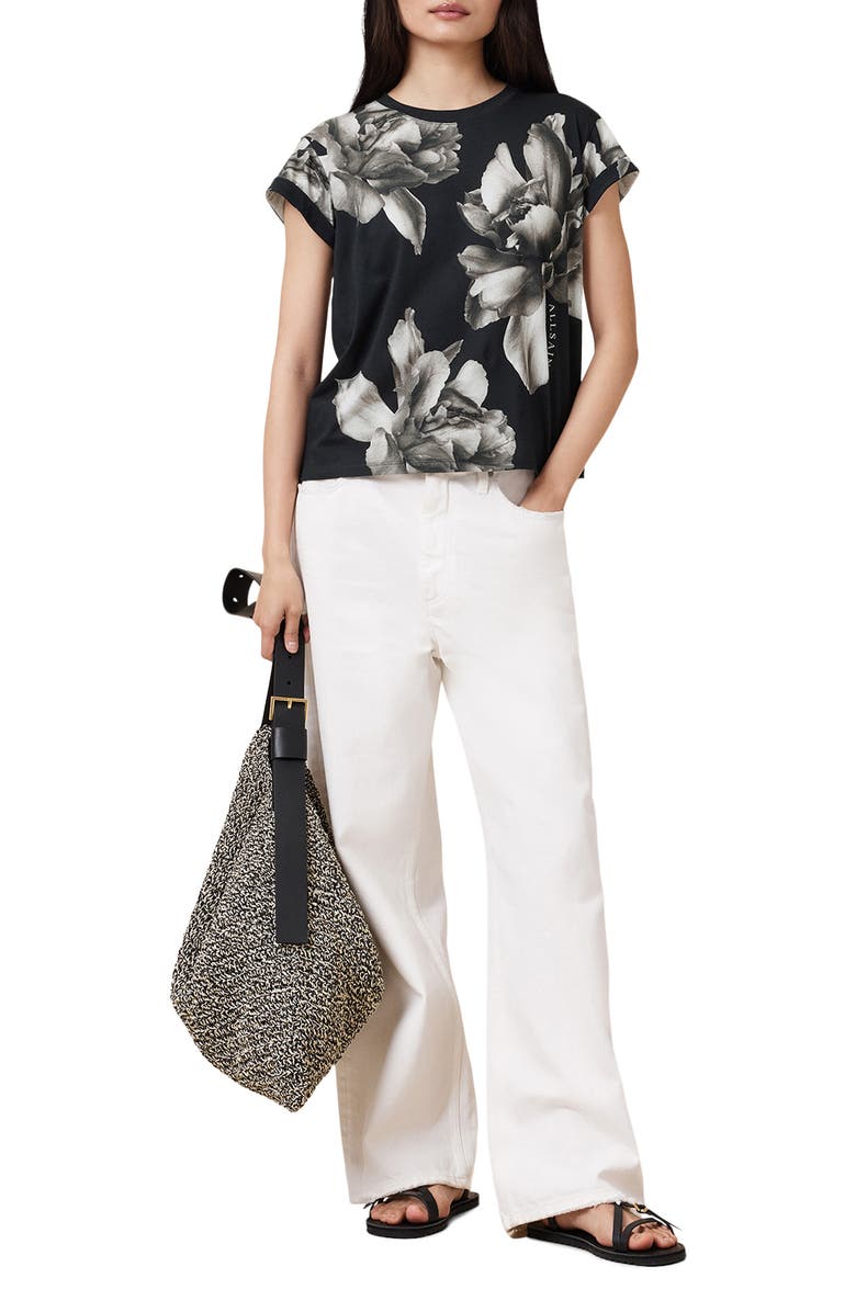 AllSaints Anna Floral Cotton Graphic T-Shirt, Alternate, color, 