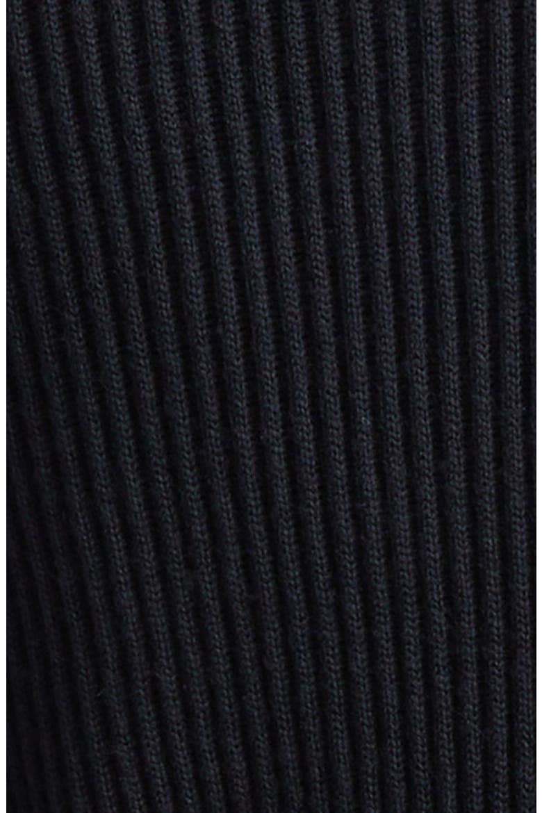 Compass Patch Full Zip Virgin Wool Rib Cardigan, Alternate, color, V0029 BLACK