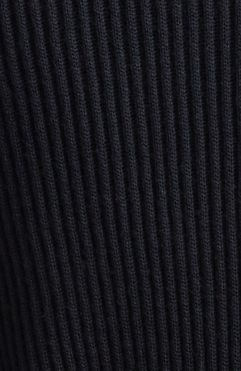 Stone Island Compass Patch Full Zip Virgin Wool Rib Cardigan, Alternate, color, V0029 Black