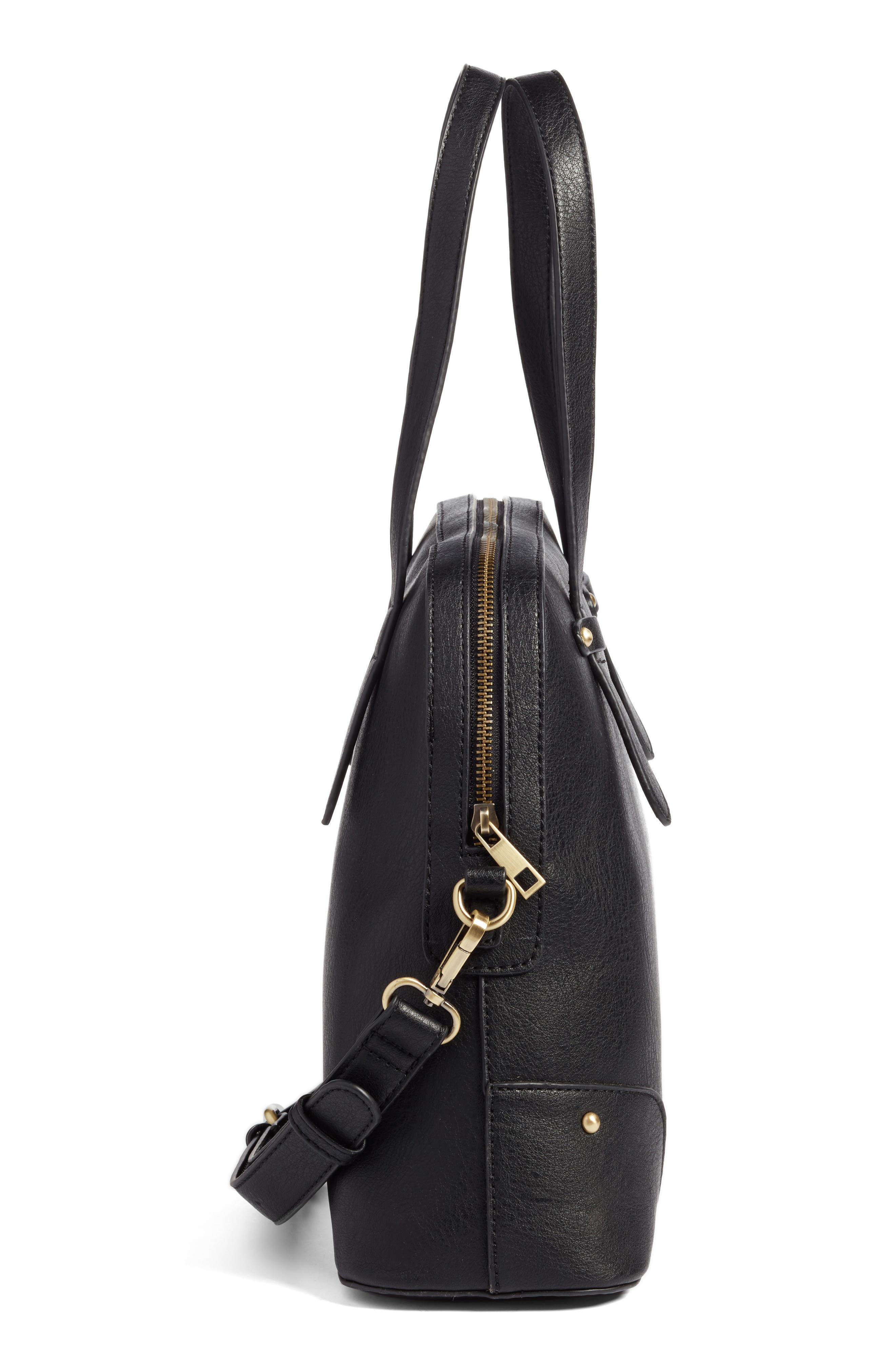 Sole Society Christie Faux Leather Satchel, Alternate, color, 