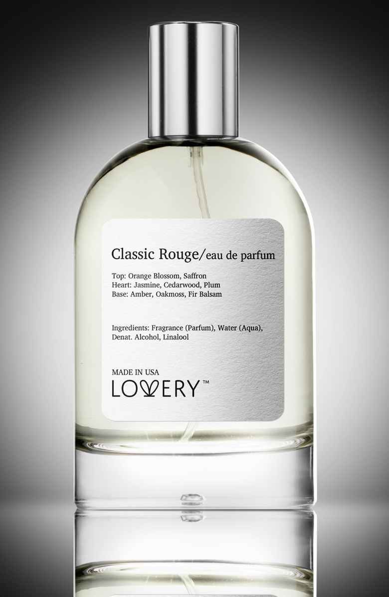 Lovery Classic Rouge Eau de Parfum, Made in USA, 3.4 oz, Alternate, color, Silver, White, Cream, Black