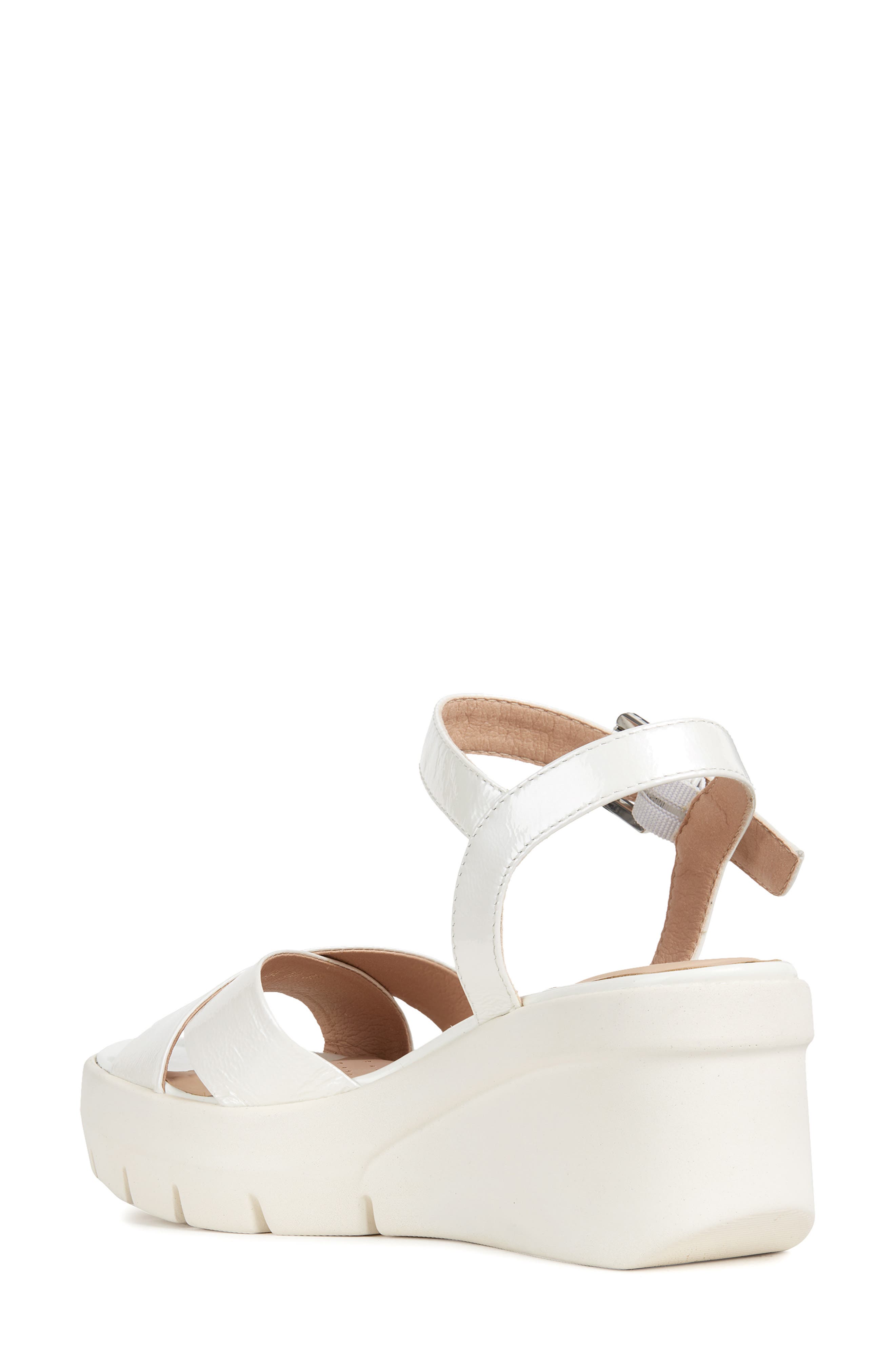Torrence Platform Sandal, Alternate, color, WHITE FAUX LEATHER