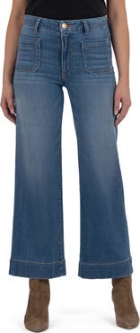 KUT from the Kloth Meg High Waist Ankle Wide Leg Jeans