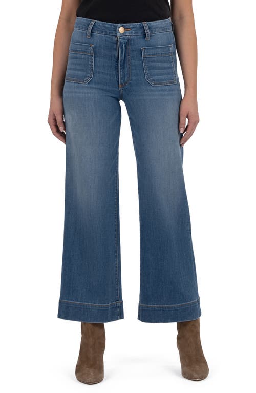 Kut From The Kloth Meg High Waist Ankle Wide Leg Jeans In Blue