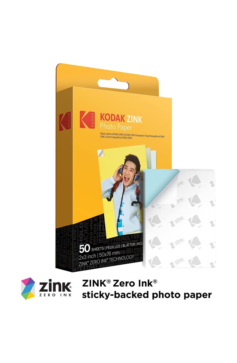 Kodak Zink Photo Paper 2x3 (50 Pack) Kit, Alternate, color, White