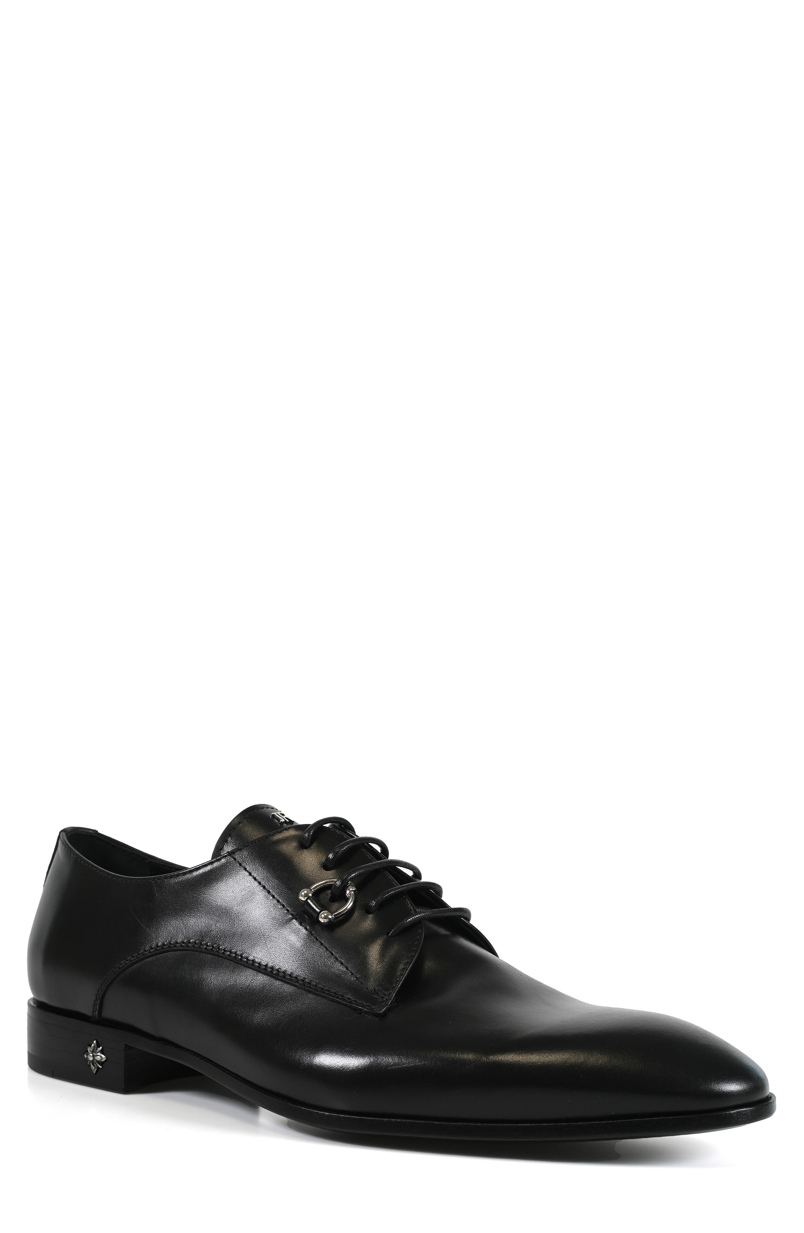 JOHN RICHMOND Plain Toe Derby, Main, color, Black