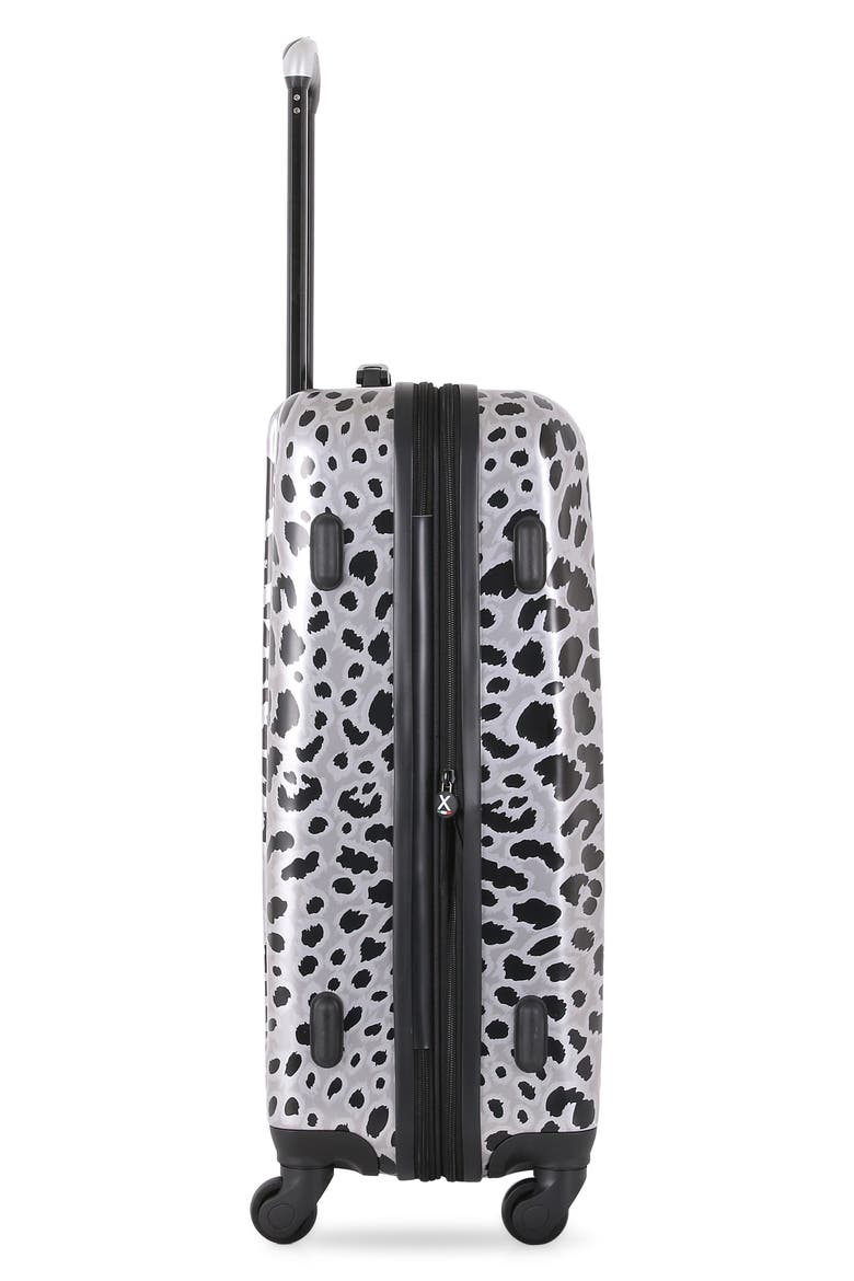 Designer Art 20-Inch Leopard Hardside Spinner Suitcase, Alternate, color, WINTER LEOPARD