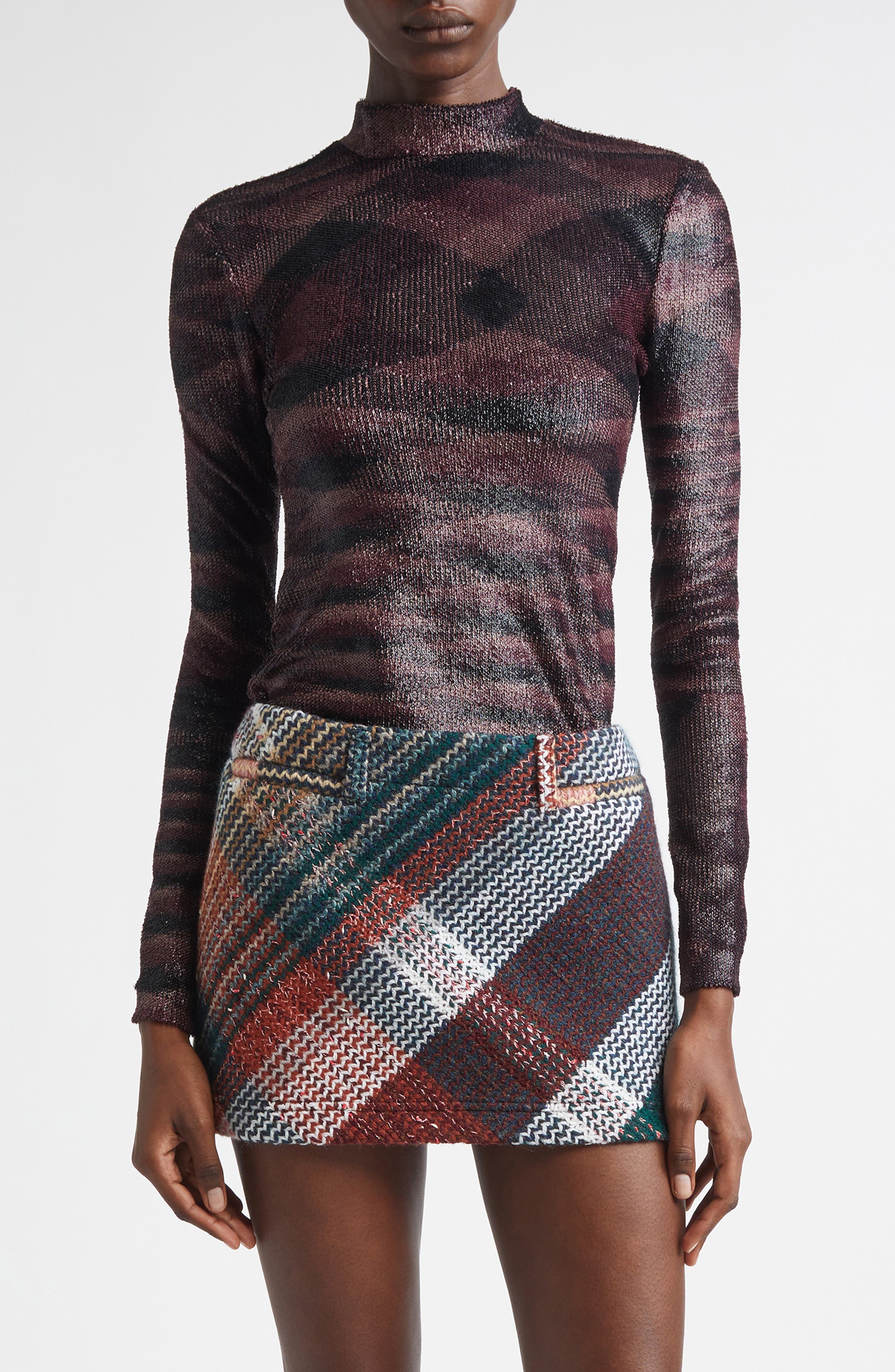 Flame Pattern Coated Sweater
